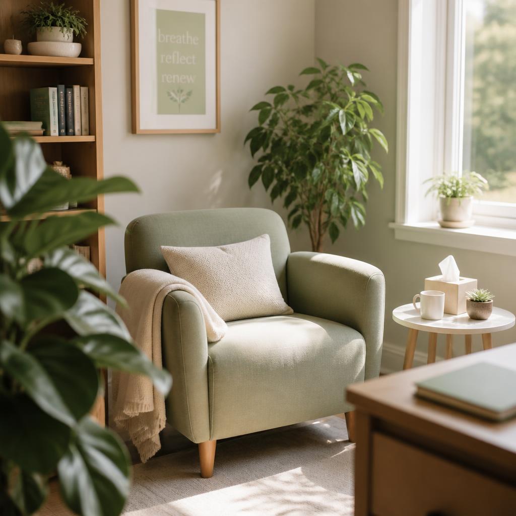 A calm, welcoming counseling room